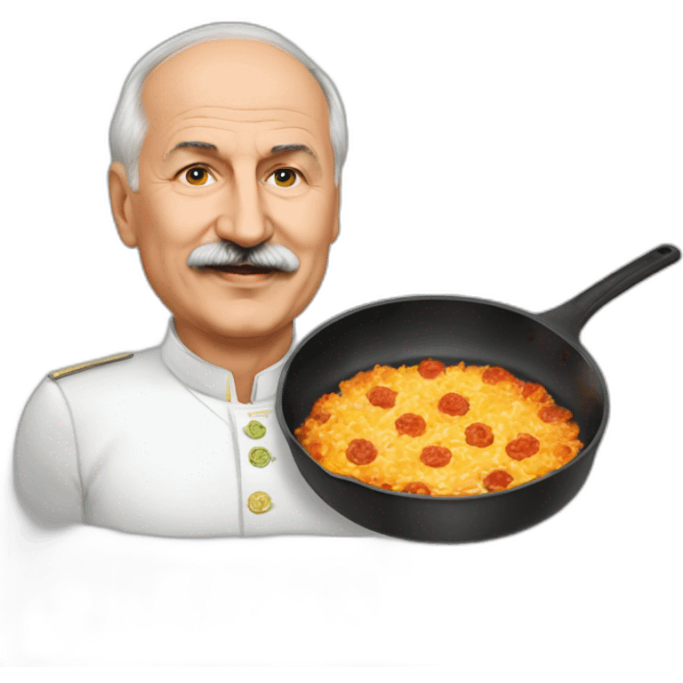 Lukashenko with fried kortosh pan emoji