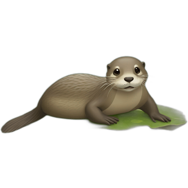 Loutre sur tortue emoji