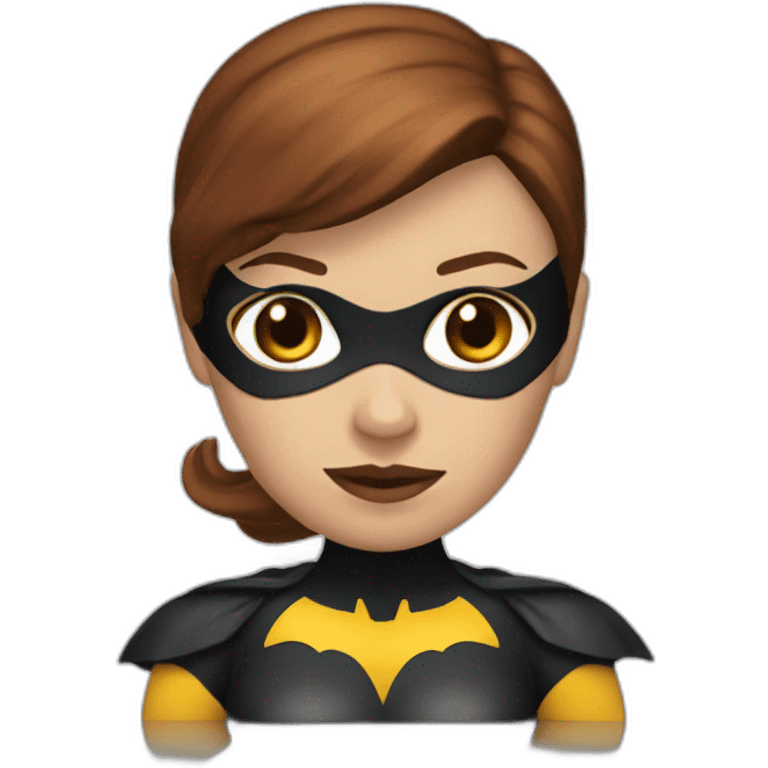 batgirl with brown hair emoji