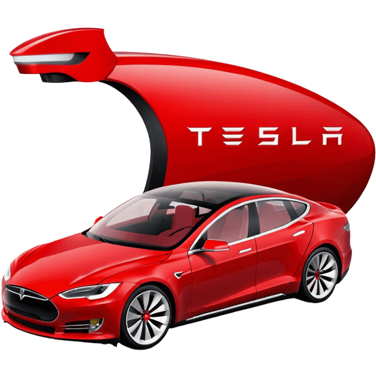 Tesla Model S - Tesla (Model Year: 2022) (Iconic colour: Red) emoji