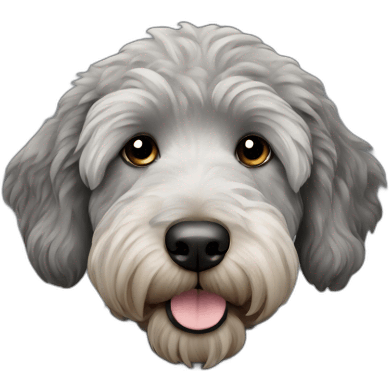 Labradoodle grey black emoji