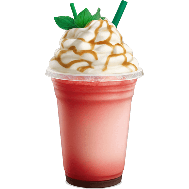 Strawberry frappe Starbucks drink emoji