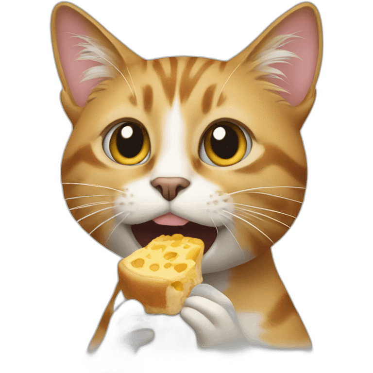 cat eating emoji