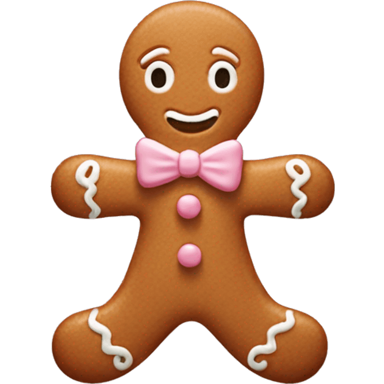 Light pink  gingerbread man emoji