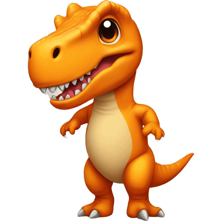 Orange little t-Rex emoji