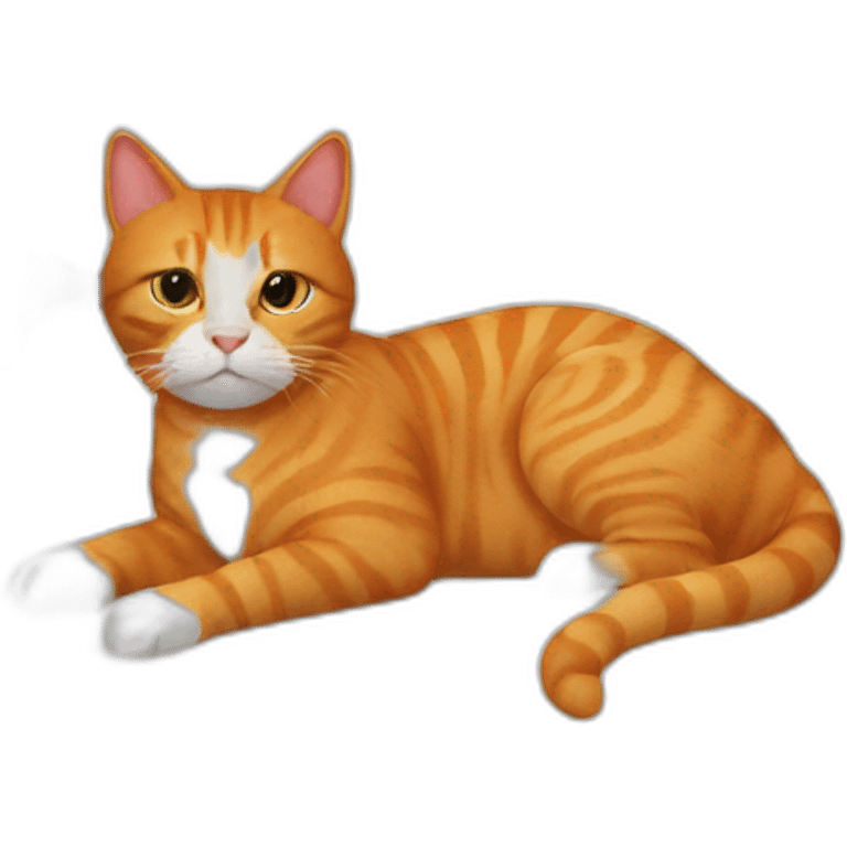 ginger cat on bed emoji