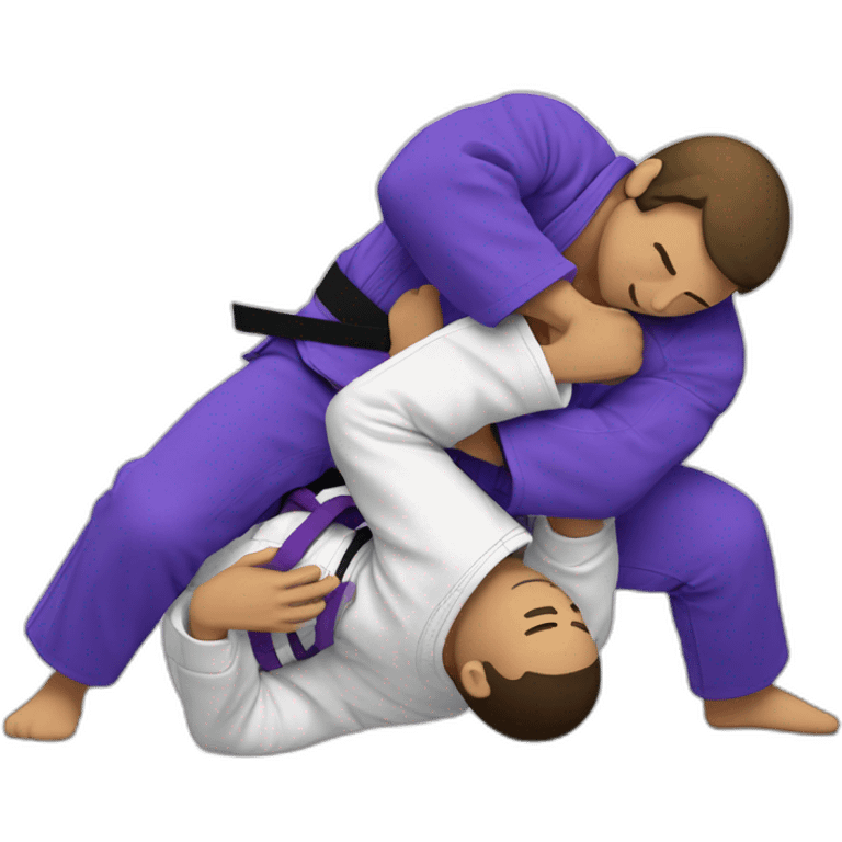 jiu jitsu purple belt performing armbar to uke emoji