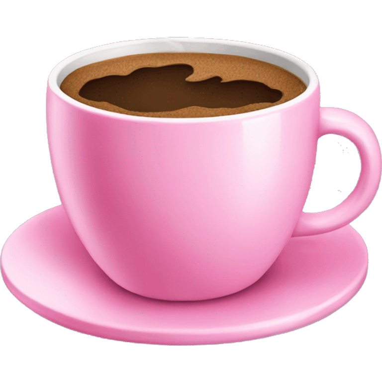 Pink coffee emoji