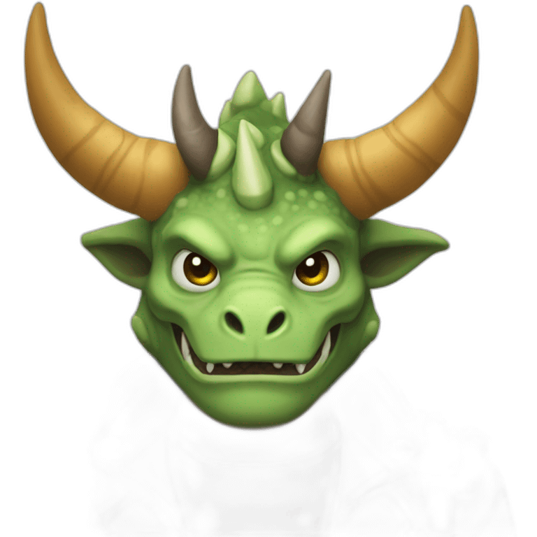 Create a invencible monster with the horns of a triceratops emoji