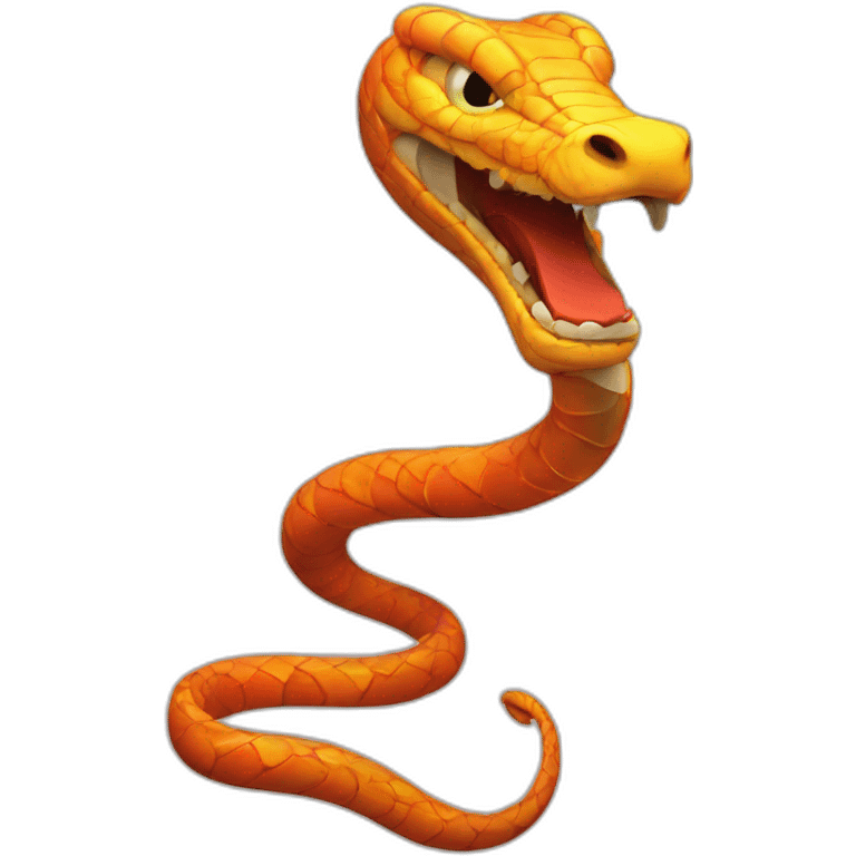 Serpent qui crache des flammes emoji