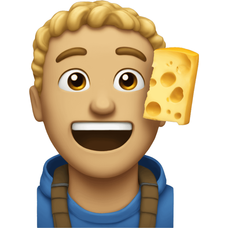 Rad and cheese  emoji