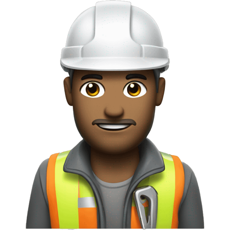 builder in a helmet with a chainsaw emoji