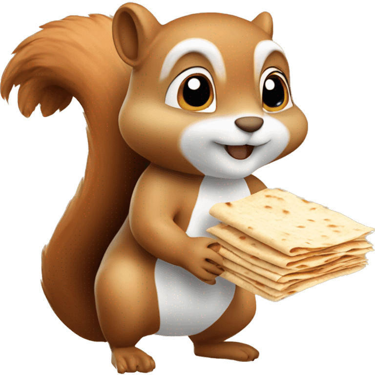 squirrel with lavash, appetizing shawarma with meat emoji