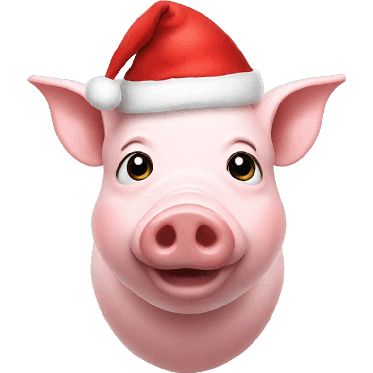 Pig with Santa hat emoji