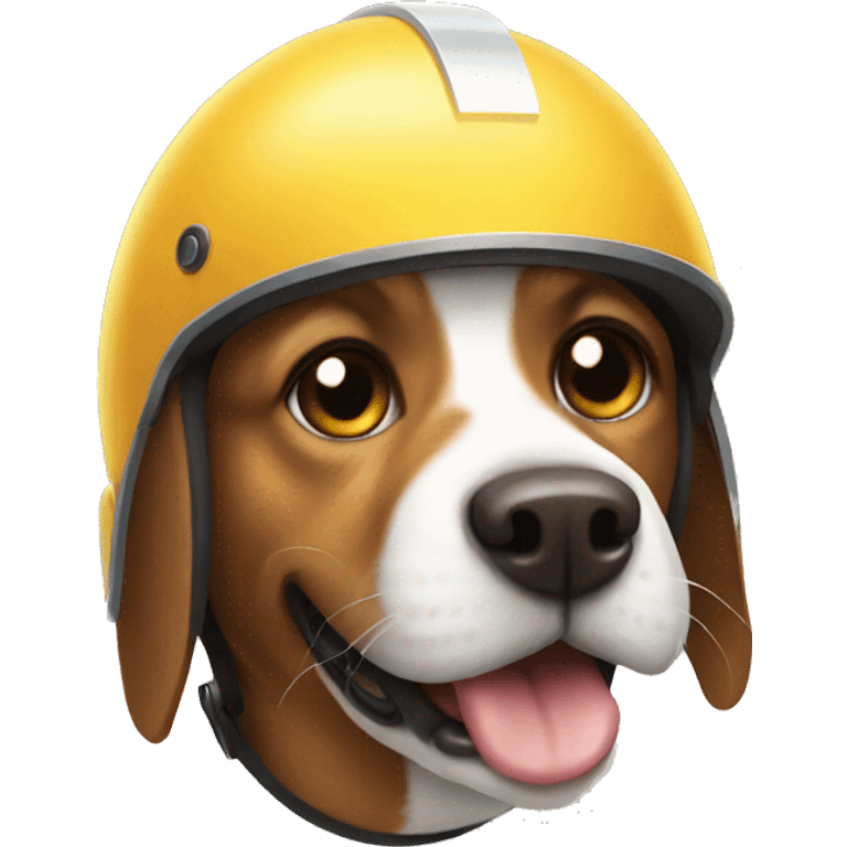 Dog with a helmet emoji