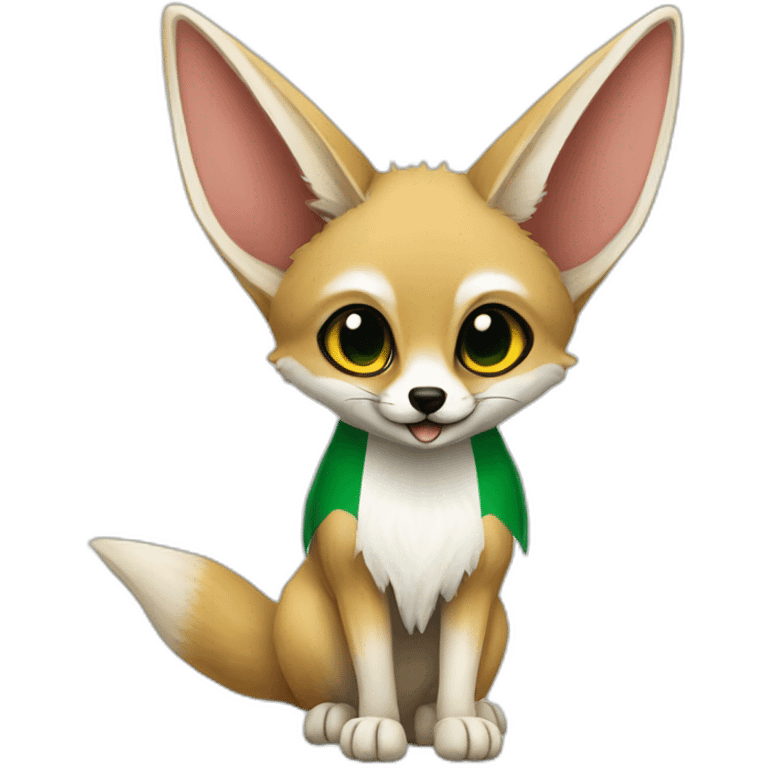 Fennec with Algerian flag  emoji