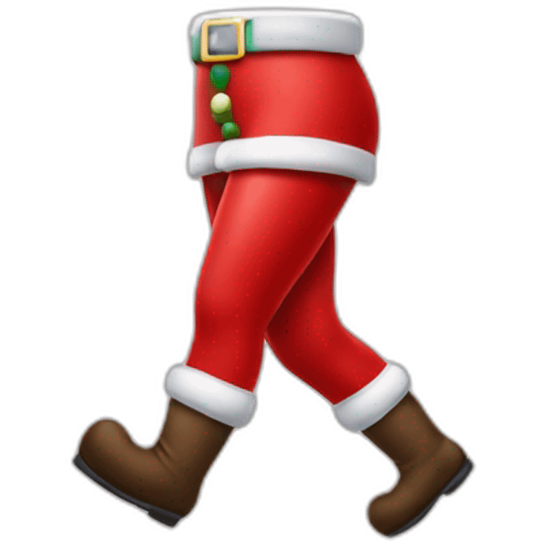 santa's legs walking emoji