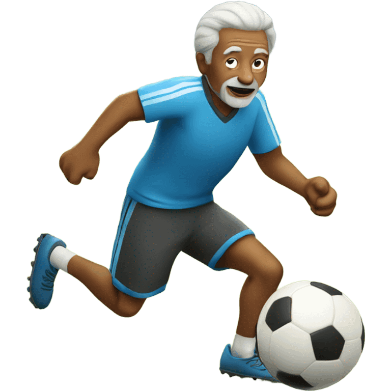 old man playing soccer emoji