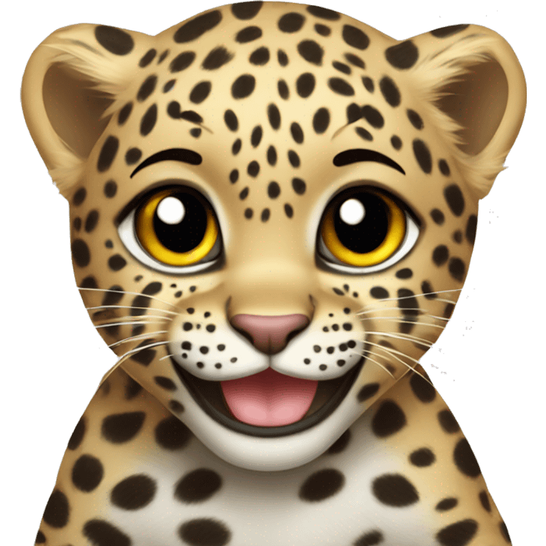 cute baby leopard emoji