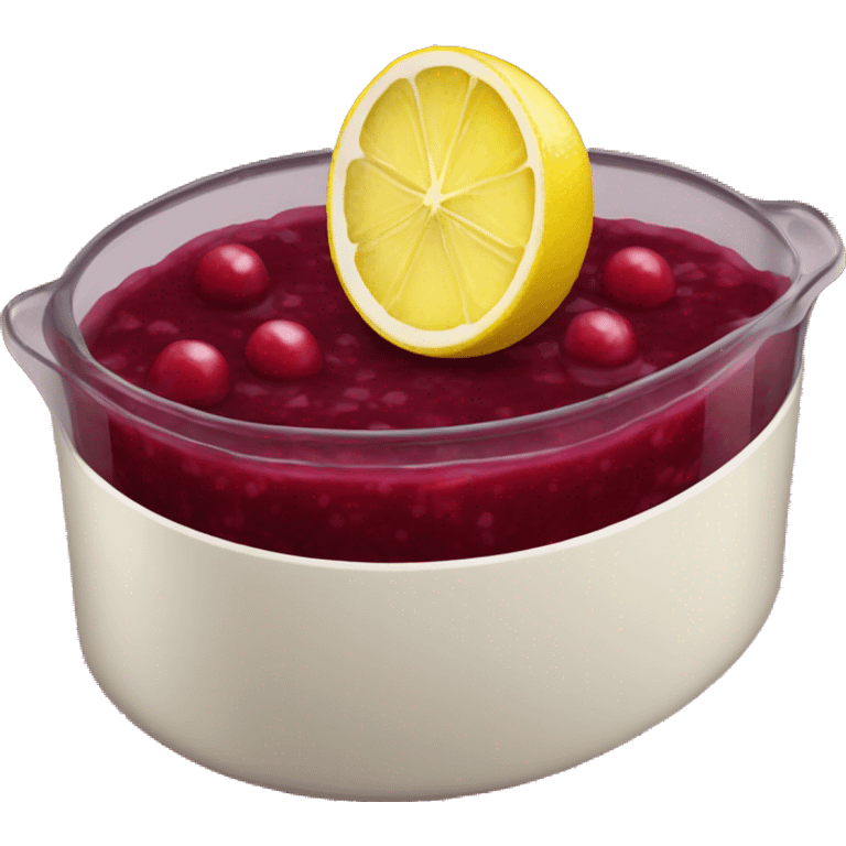 Cranberry sauce with a little lemon  emoji