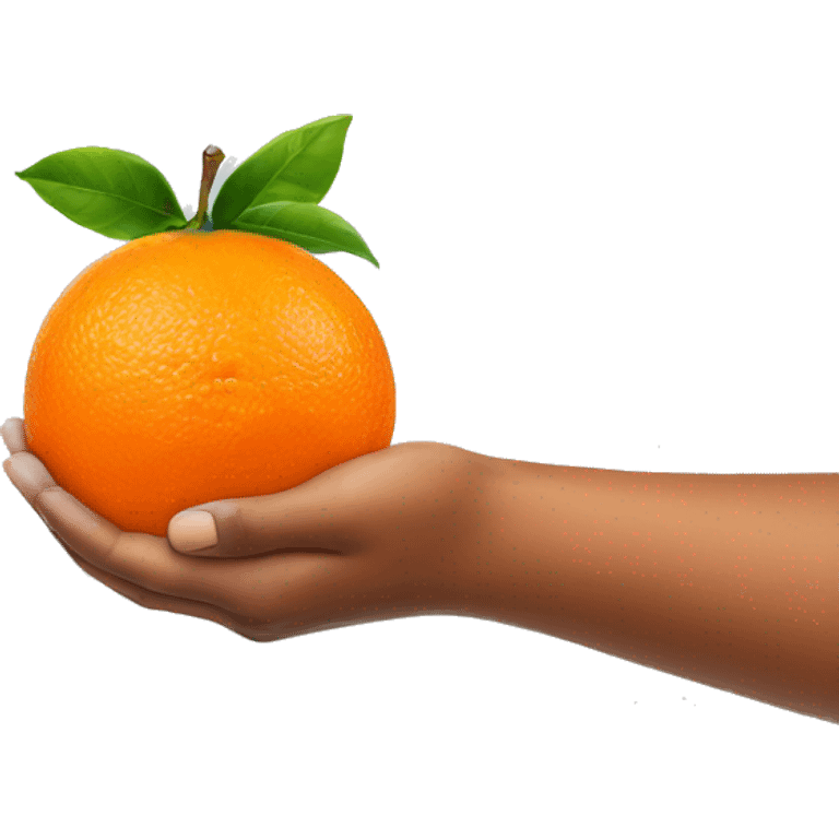 hand squeezing the orange emoji