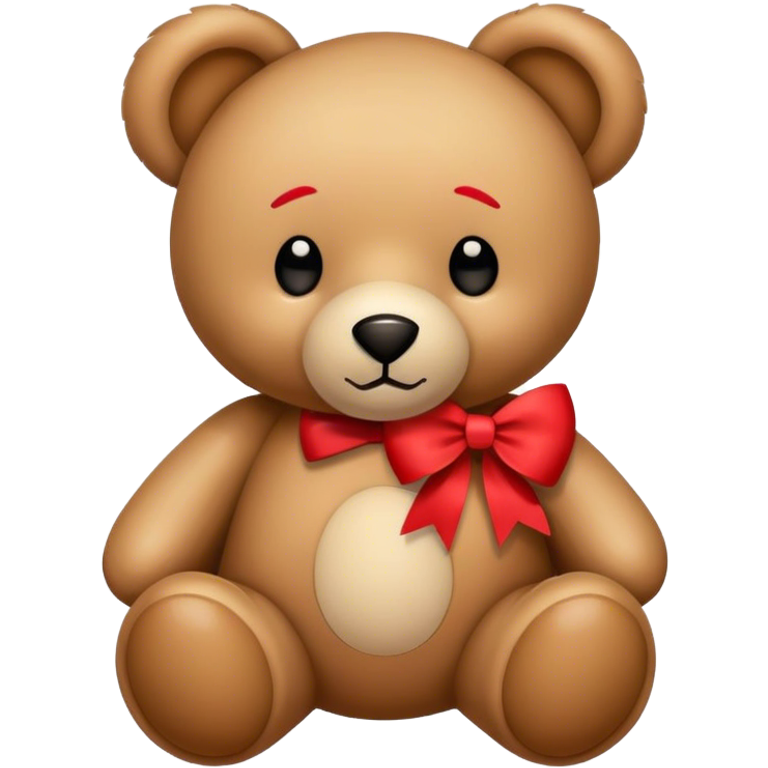 teddy bear with bow ribbon  emoji