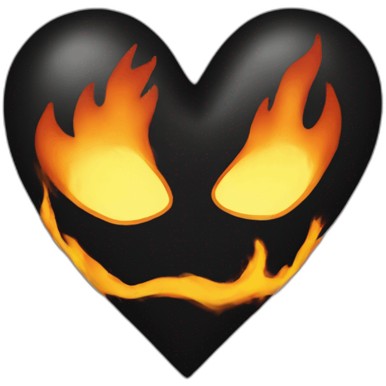 black heart on fire emoji