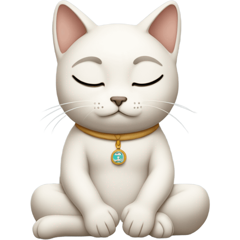 cat in meditation pose emoji