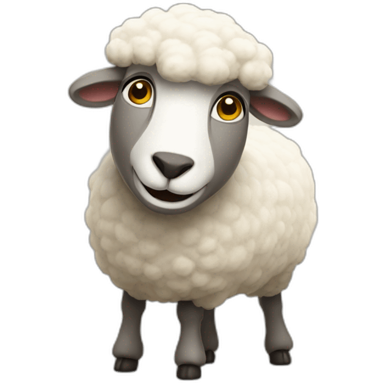 a sheep saying hey emoji