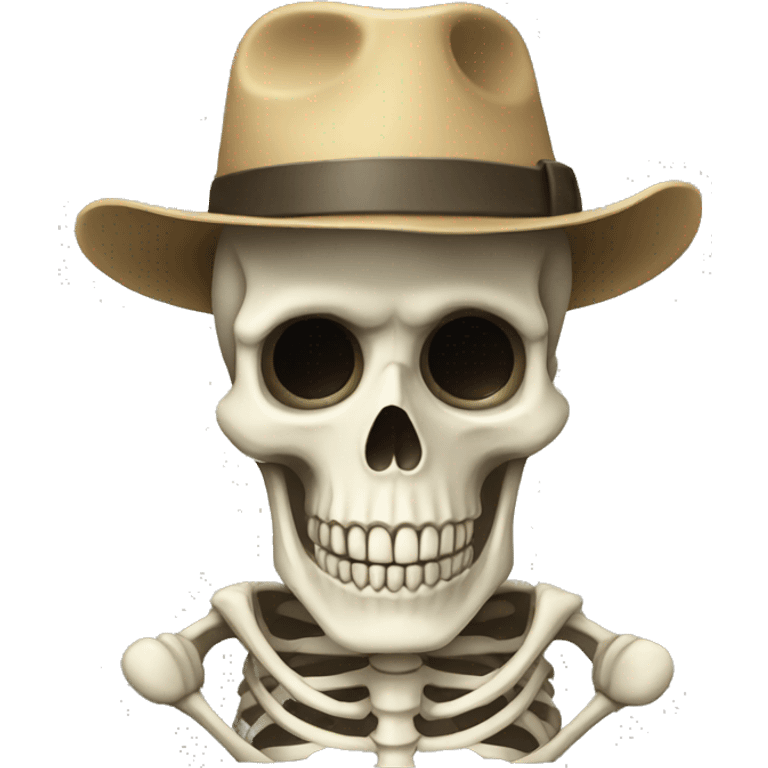 skeleton with zookeeper hat emoji