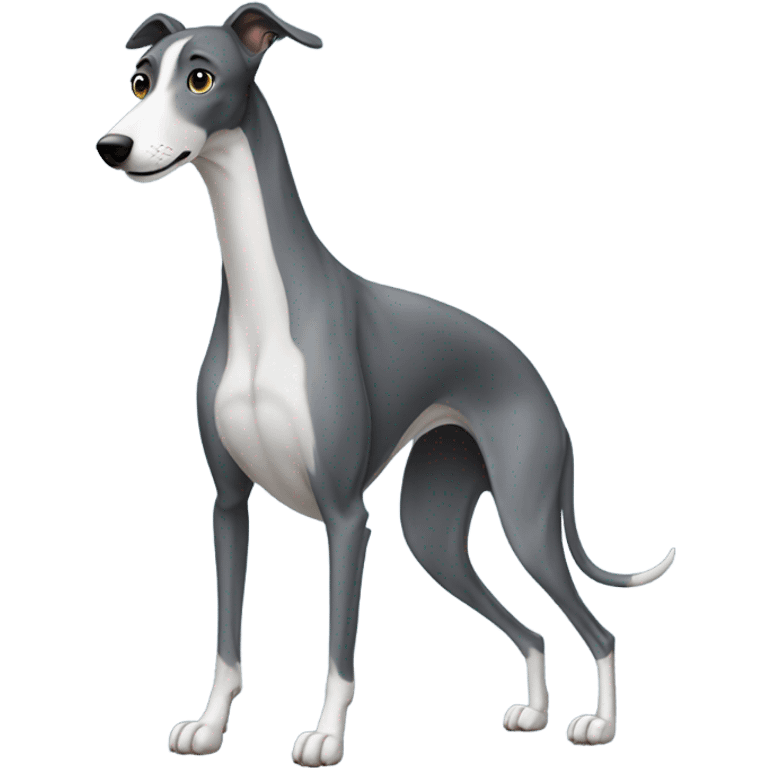 greyhound wearing skinny jeans emoji