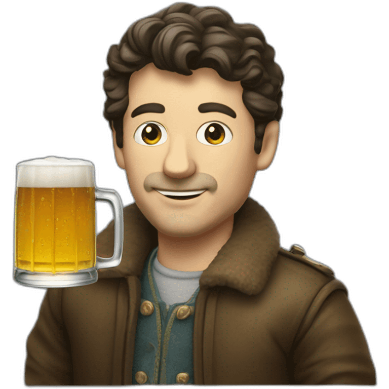 Vincent Roussel with beer emoji