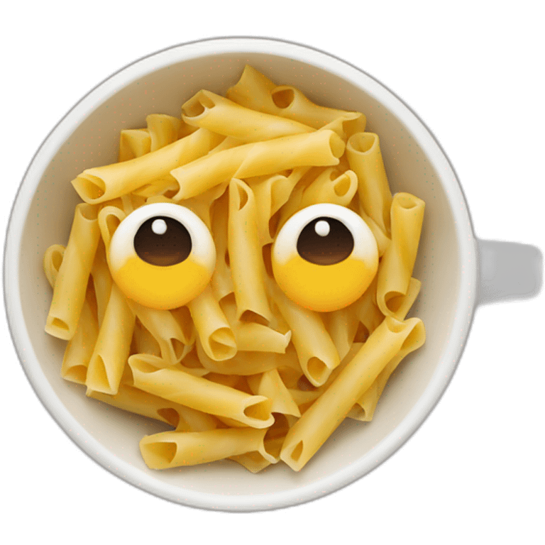 Pasta with coffee emoji