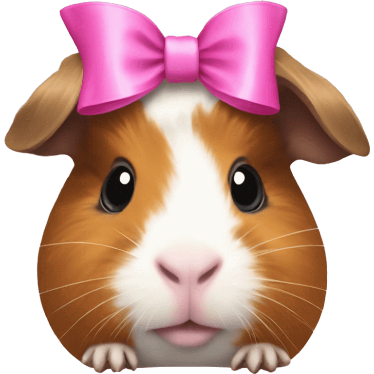 Guinea pig with a pink bow emoji