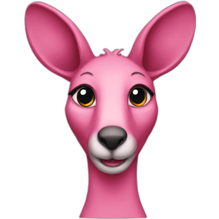 Pink kangaroo  emoji