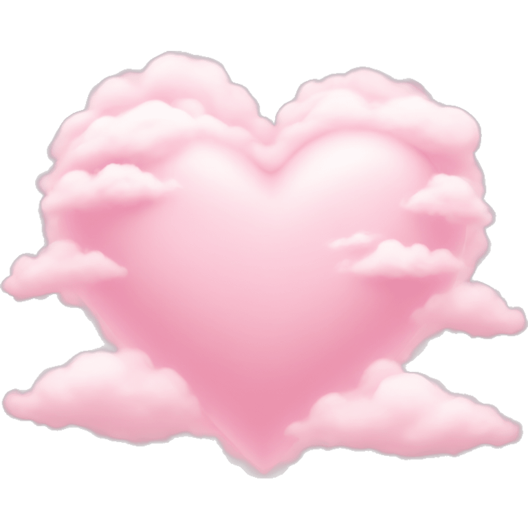 light pink heart in clouds emoji