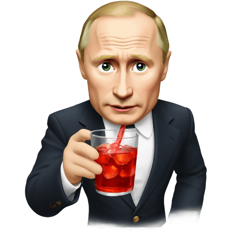 putin drinking Campari  emoji