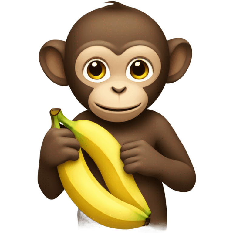 Monkey with banana  emoji