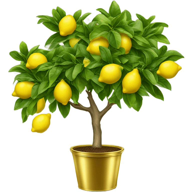 Lemon tree in gold pot emoji