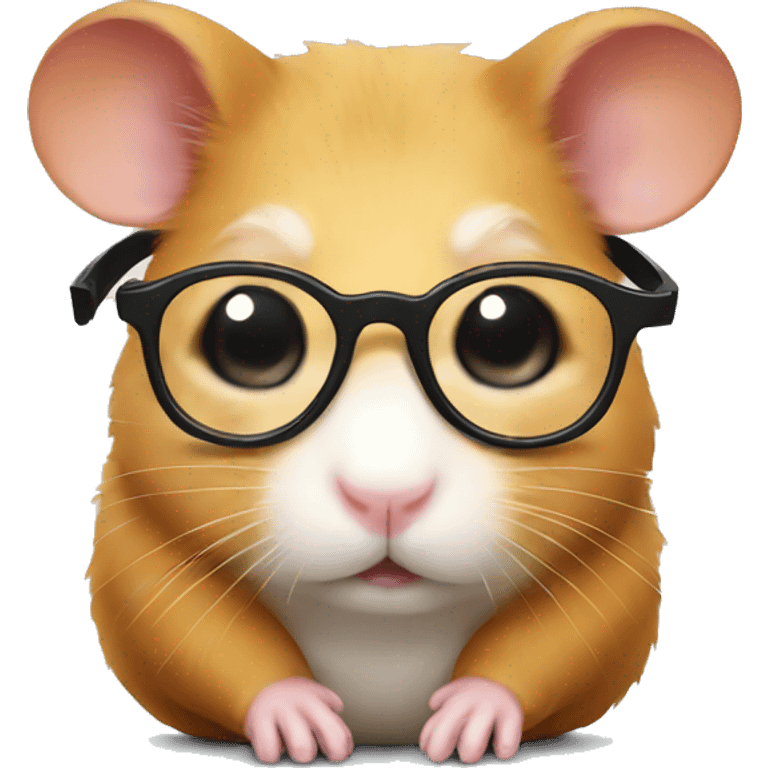 Hamster wearing glasses emoji