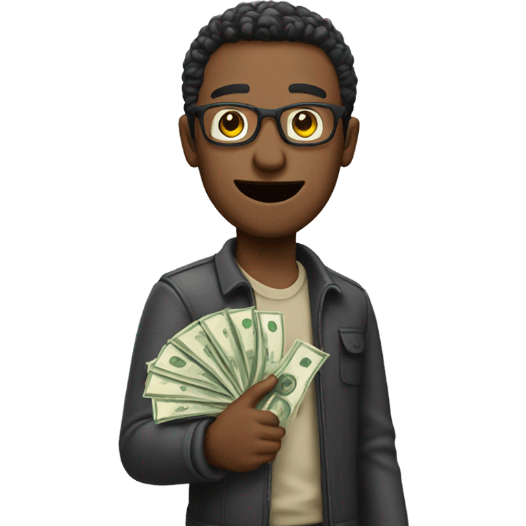  man holding money emoji