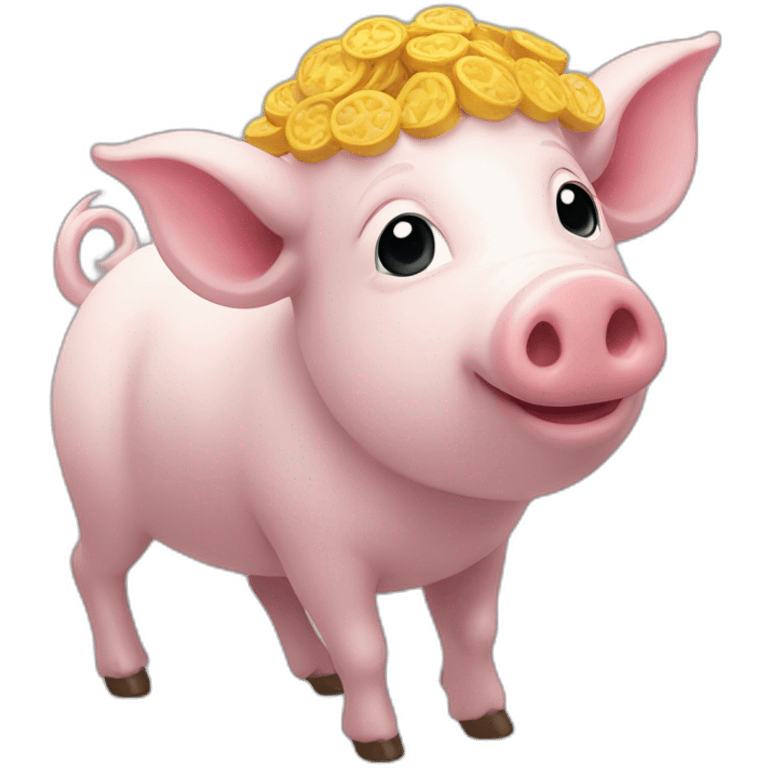 Cochon sur licorne emoji