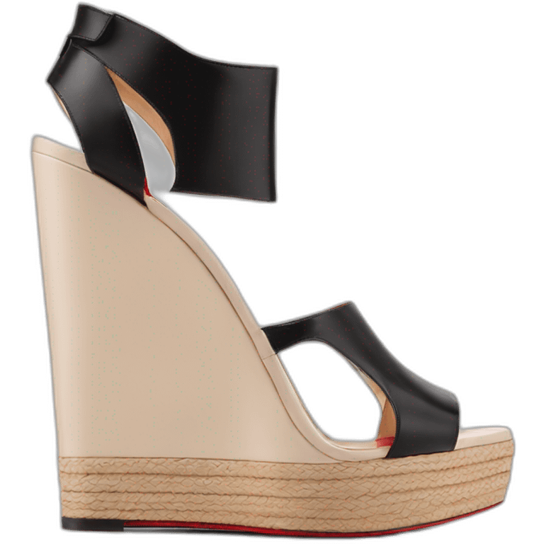 Platform wedges black louboutin emoji