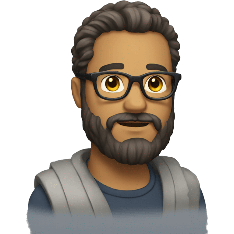 Bearded person majestic with glasses emoji