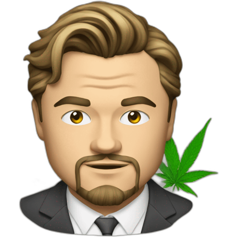 leonardo dicaprio with weed emoji