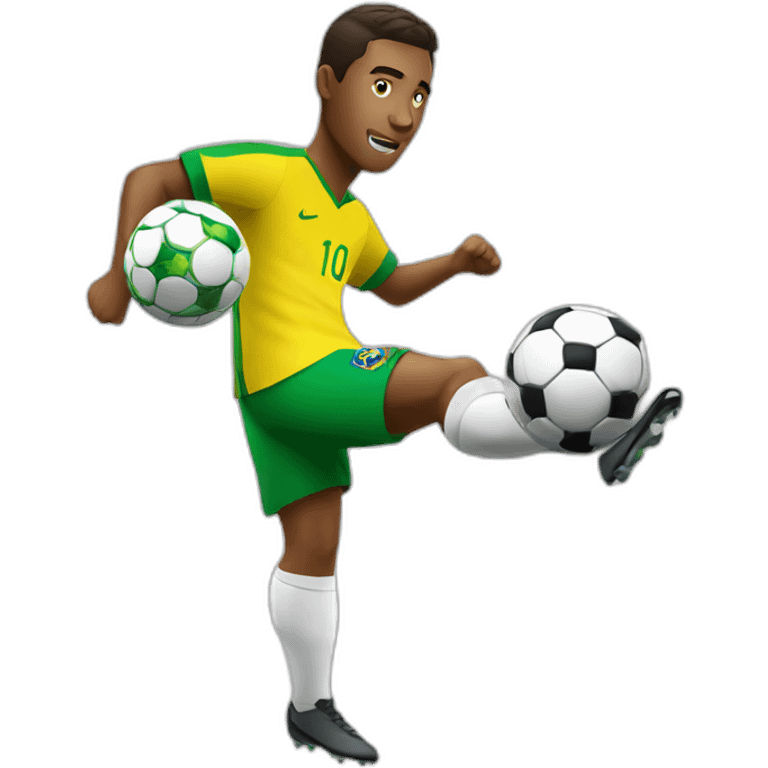 brazilian soccer player volley shot emoji