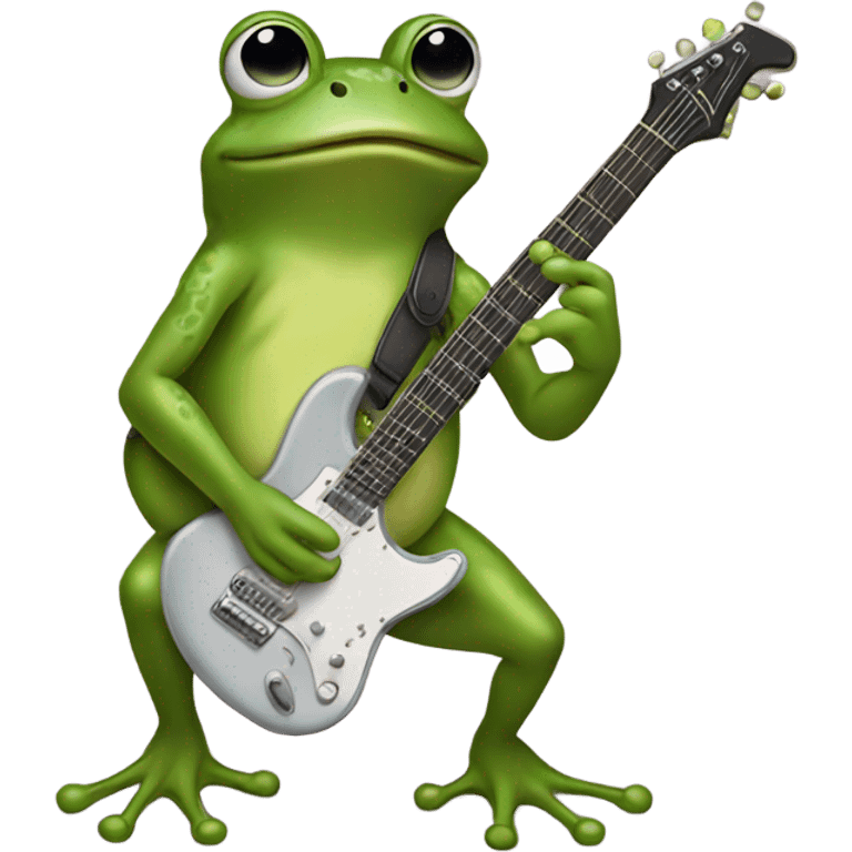 Frog with guitar emoji