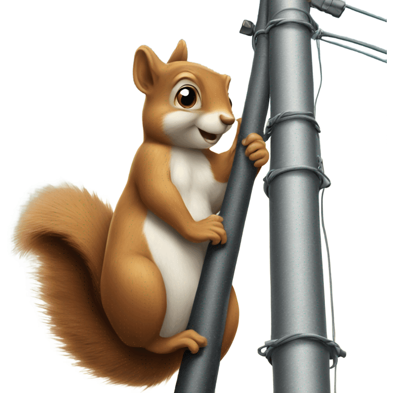 Squirrel on electric pole emoji