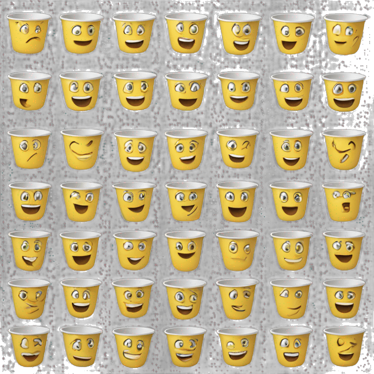 4 empty 10 oz. cups emoji