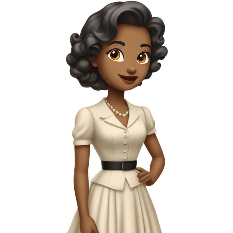 Vintage classy girl emoji